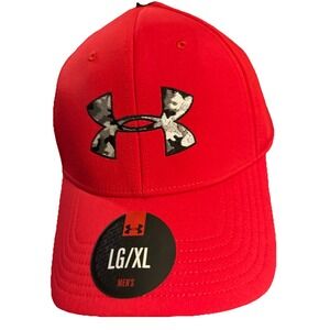 Texas Tech University Red Camo Log Lg/Xl Caps‎  NCAA Red Fitted H82